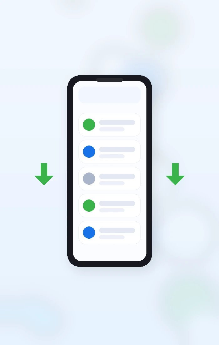 주소허브 랭킹 기반 빠른 탐색 화면