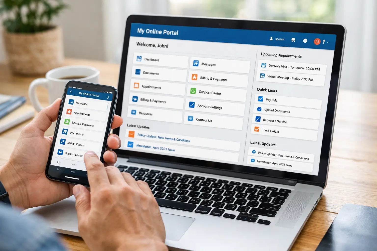 주소콘 활용 예시 화면